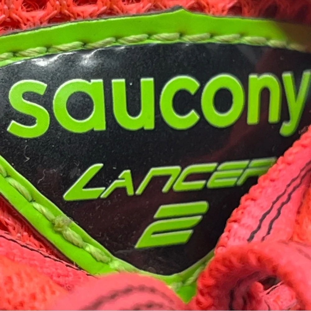 Woman’s Saucony Lancer 2 Neon Green and Pink Running Shoes Sz‎ 10